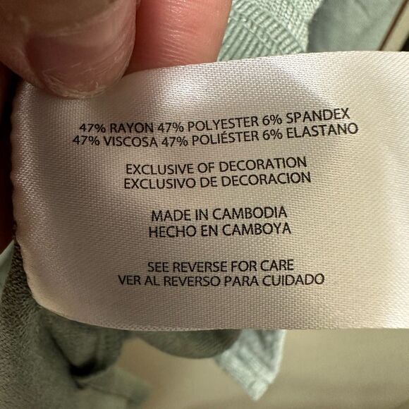 Banana republic mint green vneck sweater top - Picture 4 of 5